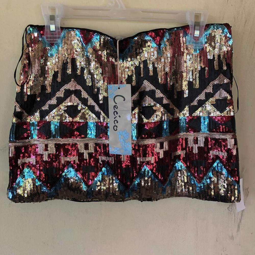 Brand new sequin Aztec skirt